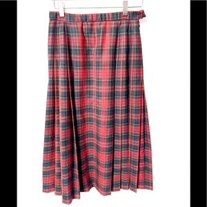 Pendleton tartan plaid wool pleated skirt